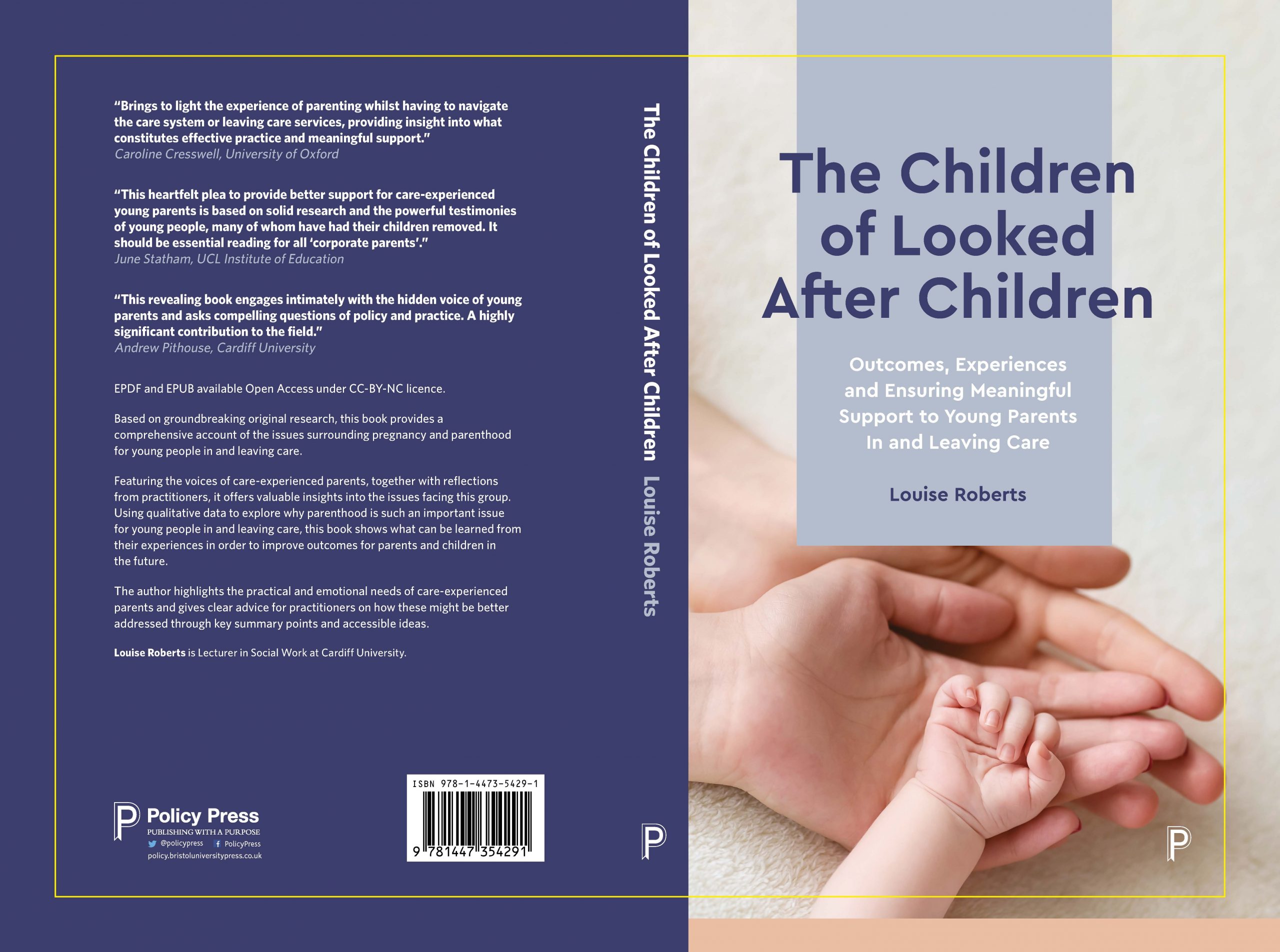 Photo of the book cover for Louise Roberts' book 'The Children of Looked After Children'