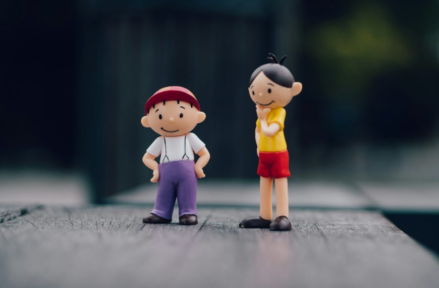 Two toy figures stood beside each other