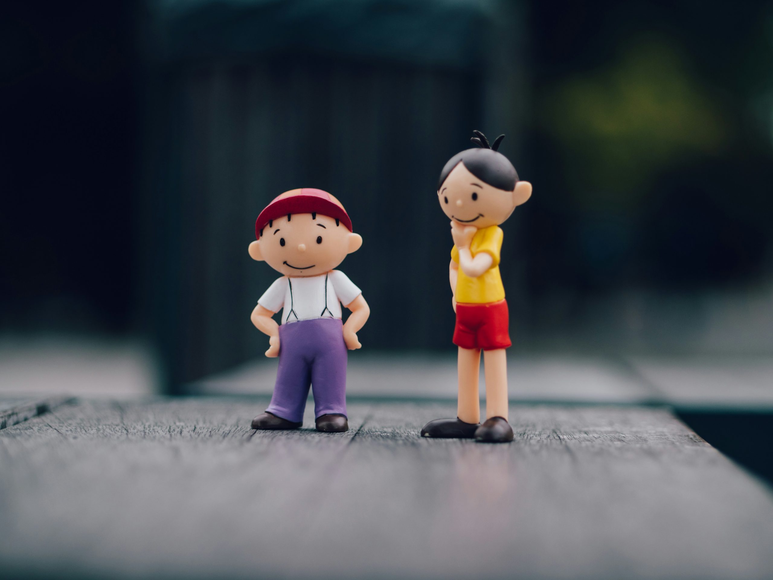 Two toy figures stood beside each other